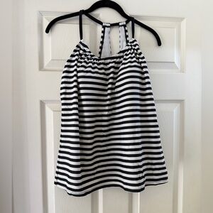 Black & White Striped tankini  Top